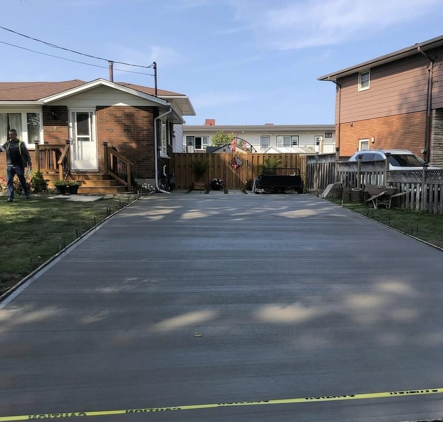 Driveway after resurfacing