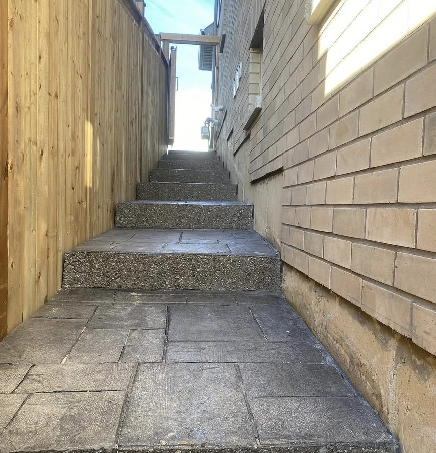 Concrete steps after installation