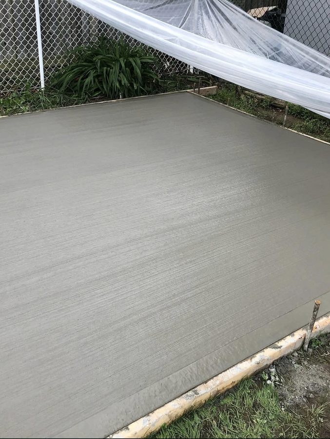 Finished 10x10 concrete pad