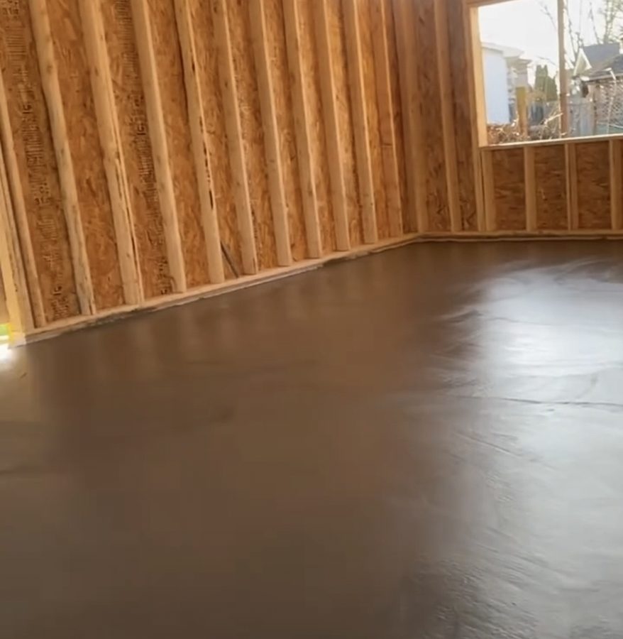 Finished garage floor